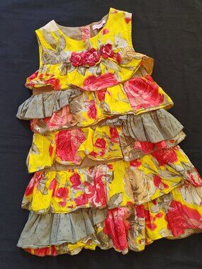 Beetlejuice London Girls Tiered Cotton Dress